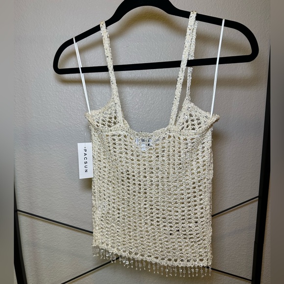 🌴Pacsun LA hearts tan see through top 🌴 - Picture 2 of 5